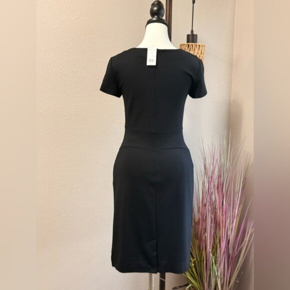 Banana Republic Black Short Sleeve Sheath Dress Size 6 Business ($130) - Picture 2 of 5